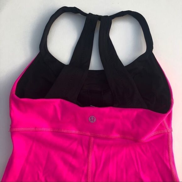 Lululemon Scoop Me Up Tank II Stripe raspberry hot pink Barbiecore tank top 4 - Picture 9 of 12